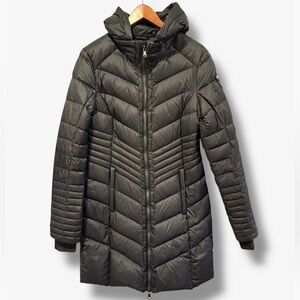 Women's Pajar Canada Queen Goose Down Coat Parka Black Hooded